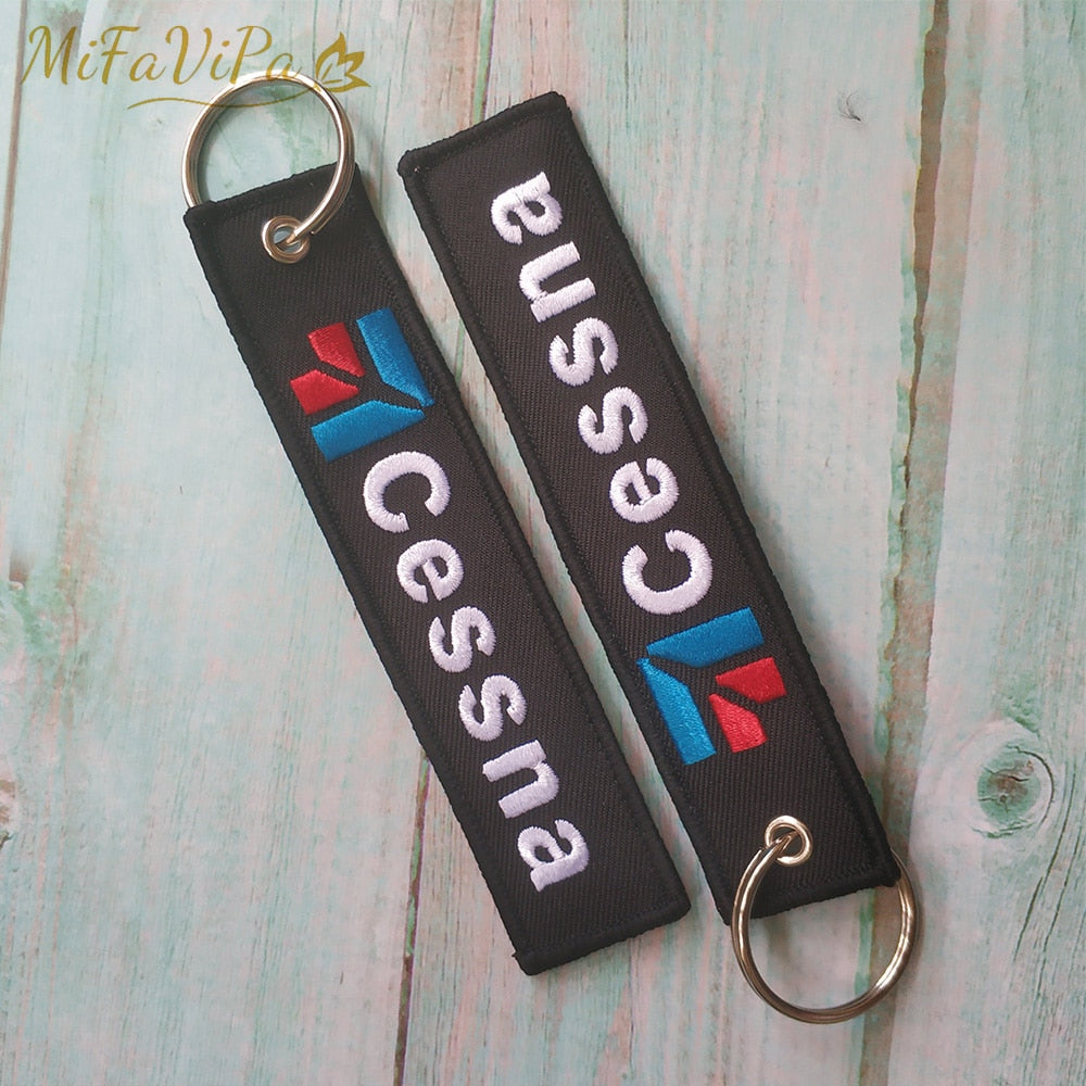 Cessna Embroidery Key Chain THE AVIATOR