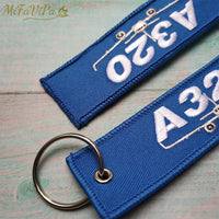 Thumbnail for Airbus A320 Embroidery  Key Chain THE AVIATOR