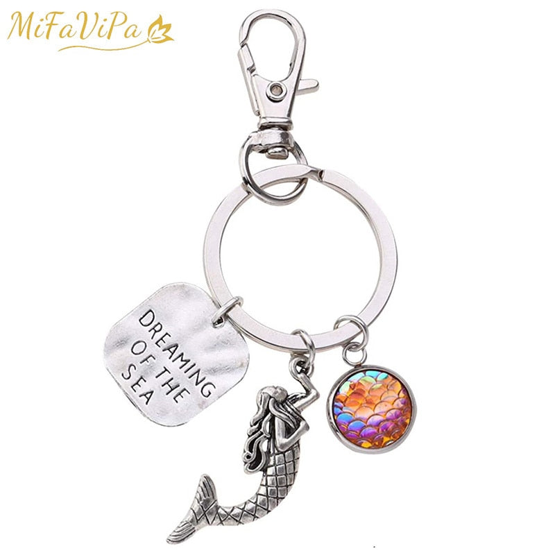 Seahorse with  Mermaid Keychain for Woman THE AVIATOR