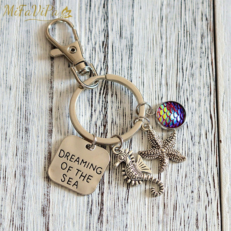 Seahorse with  Mermaid Keychain for Woman THE AVIATOR