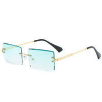 Thumbnail for Trendy Rimless Rectangle Sunglasses New Cut Design Luxury Square Glasses AV8R