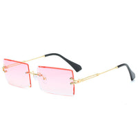 Thumbnail for Trendy Rimless Rectangle Sunglasses New Cut Design Luxury Square Glasses AV8R