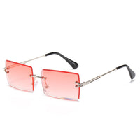 Thumbnail for Trendy Rimless Rectangle Sunglasses New Cut Design Luxury Square Glasses AV8R