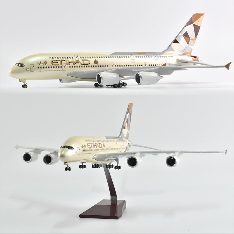 Etihad Air bus 380 Airplane Model Plane Model Aircraft Model 1/160 Scale Diecast Resin Airplanes AV8R