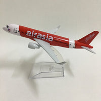 Thumbnail for Airplane Model Air Asia Airbus A320 Aircraft Model 1:400 Diecast Metal B737 Airplanes AV8R