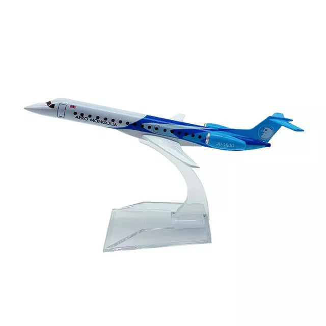 Hunnu Air Fokker F50 Plane Model Airplane ERJ145 Aircraft Model Diecast Metal 1:400 Scale Planes AV8R