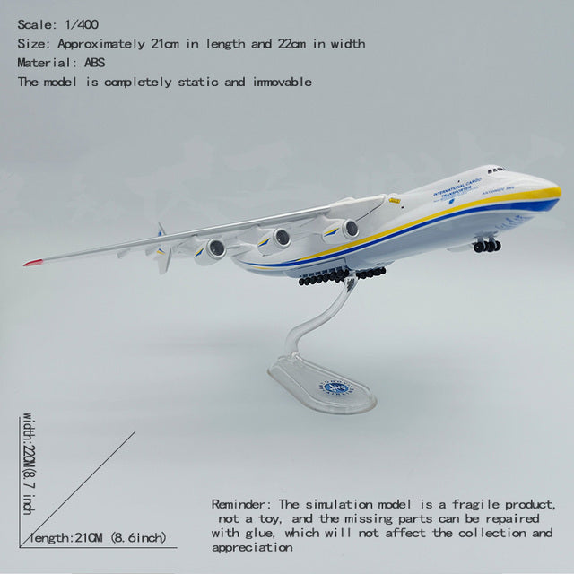 Antonov Ukraine An-225 AN225 1/400 Scale Aircraft Model StrategicTransport ABS Plastic Plane Model AV8R