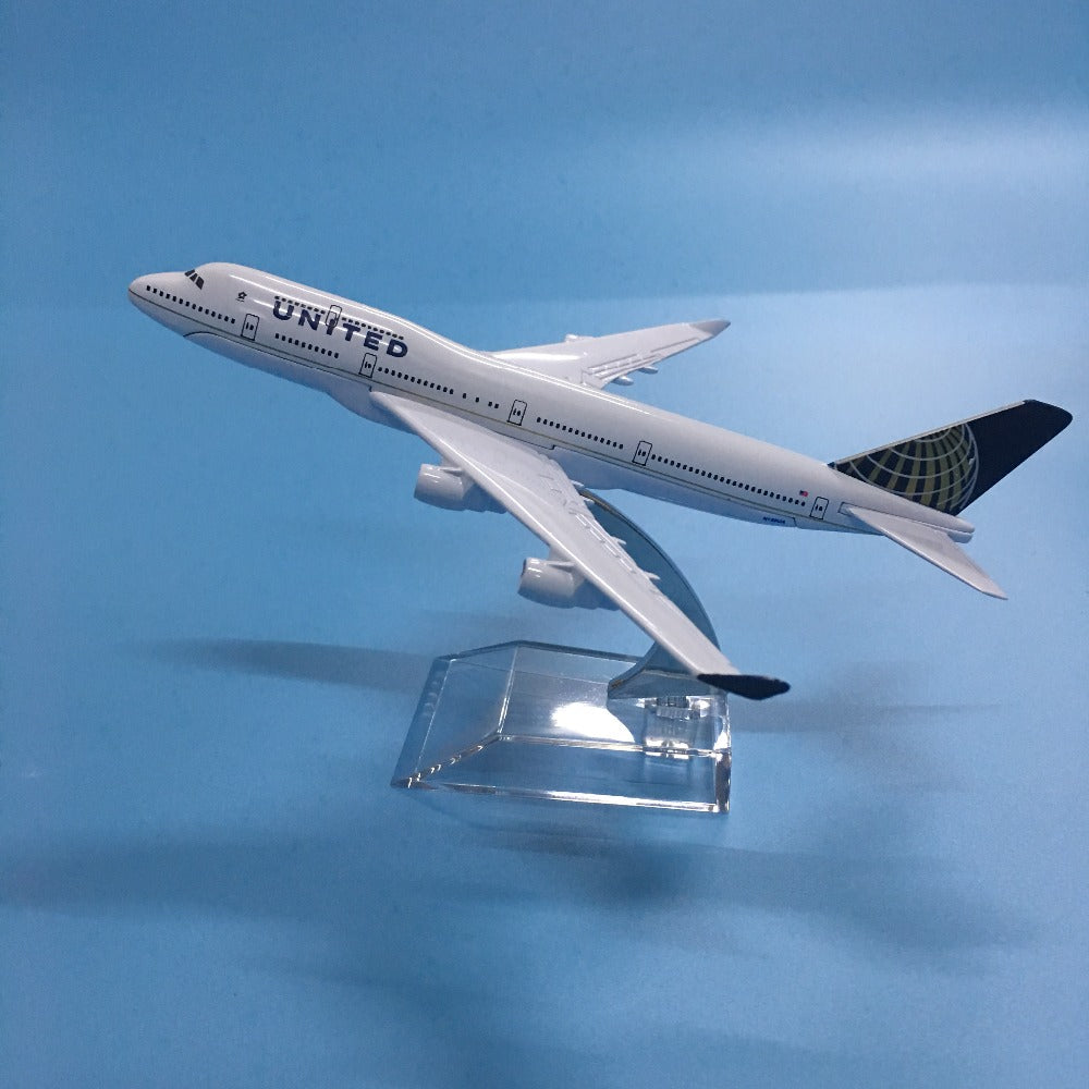 American Air United Airlines Boeing 747 B747 400 Airways 16cm Alloy Metal Plane Model Aircraft Airplane AV8R