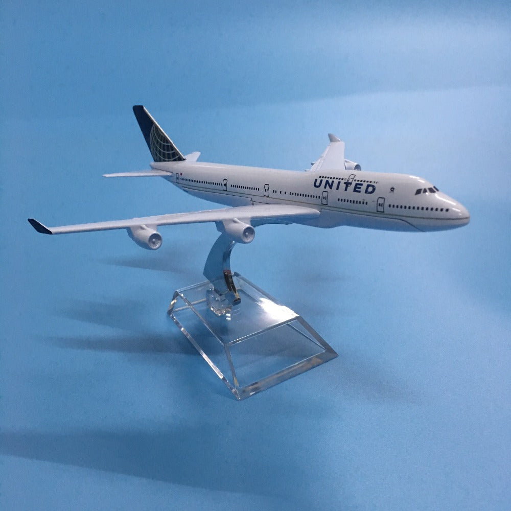 American Air United Airlines Boeing 747 B747 400 Airways 16cm Alloy Metal Plane Model Aircraft Airplane AV8R