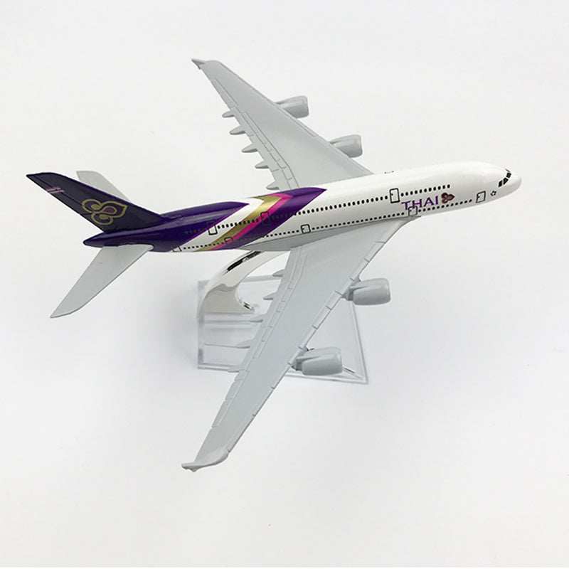 THAI AIRLINES AEROPLANE MODEL AIRBUS A380 AIRPLANE 16CM METAL ALLOY DIECAST 1:400 AIRPLANE AV8R