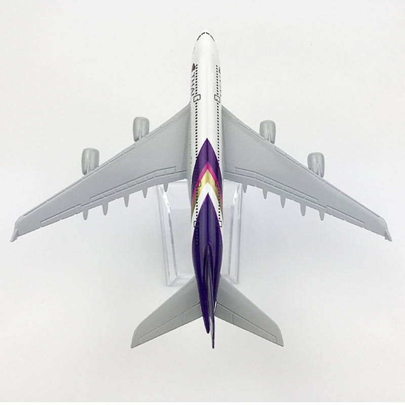 THAI AIRLINES AEROPLANE MODEL AIRBUS A380 AIRPLANE 16CM METAL ALLOY DIECAST 1:400 AIRPLANE AV8R