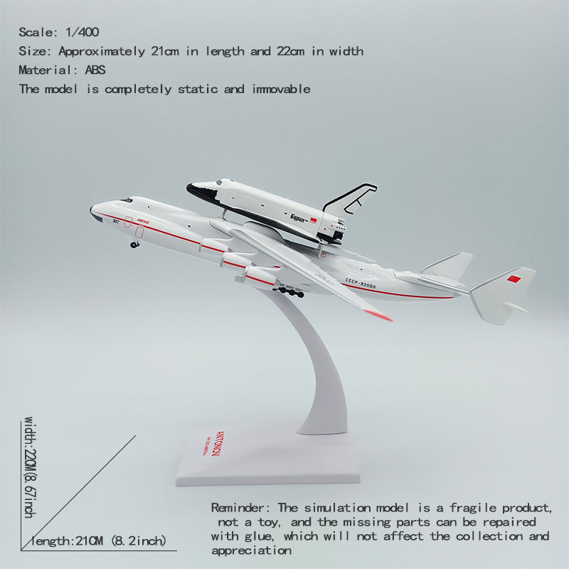 Antonov An-225 AN225 &quot;Mriya&quot; Space Shuttle Blizzard Diecast ABS Plastic Airplane AV8R